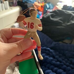 Football Player Ornament with Red and White Uniform